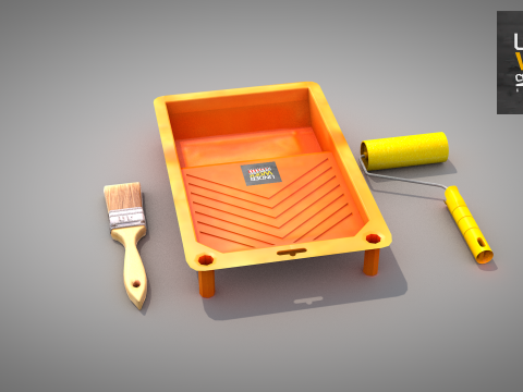 Construction - Plastic Painting Tray 3D Model