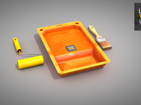 Construction - Plastic Painting Tray 3D Model