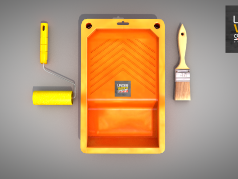 Construction - Plastic Painting Tray 3D Model
