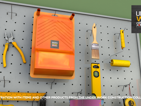 Construction - Plastic Painting Tray 3D Model