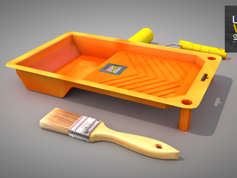 Construction - Plastic Painting Tray 3D Model