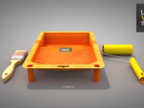 Construction - Plastic Painting Tray 3D Model