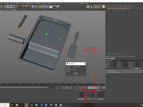 Construction - Plastic Painting Tray 3D Model