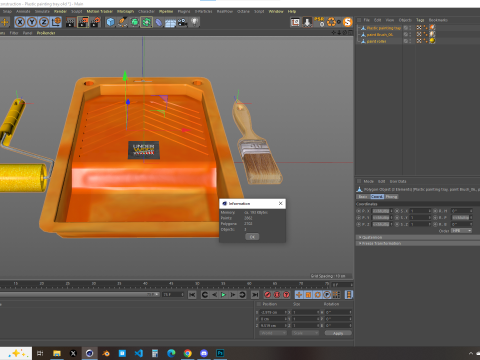 Construction - Plastic Painting Tray 3D Model