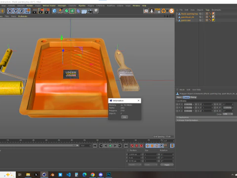 Construction - Plastic Painting Tray 3D Model