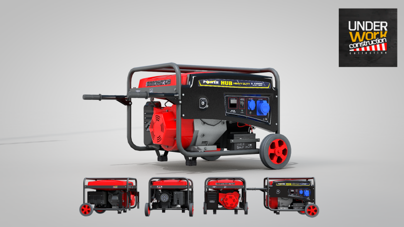 Construction - Generator Hub 10000w 3D 모델 .c4d .max .obj .3ds .fbx .stl .blend