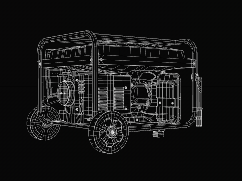 Construction - Generator Hub 10000w 3D 모델
