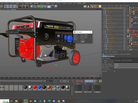 Construction - Generator Hub 10000w 3D 모델