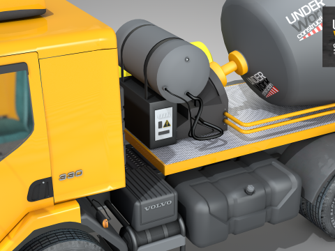 Construction Concrete Mixer Truck Modello 3D