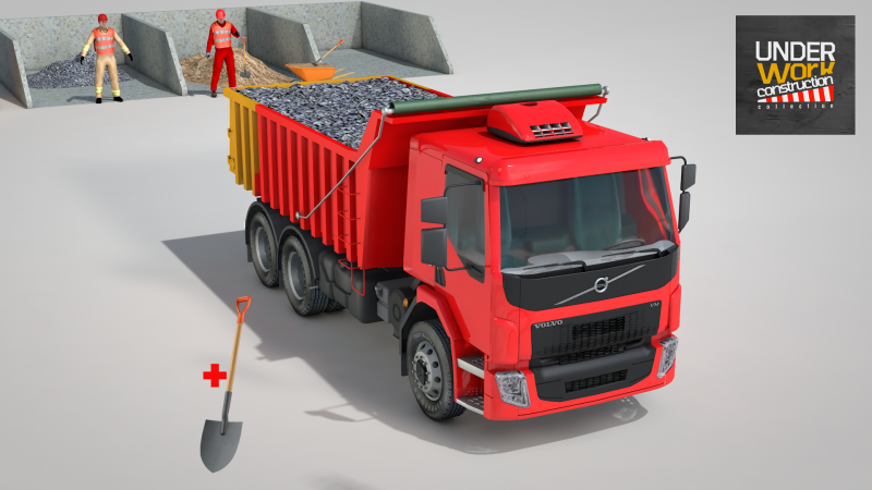 Construction Dump Truck 3D-Modell .c4d .max .obj .3ds .fbx .stl .blend