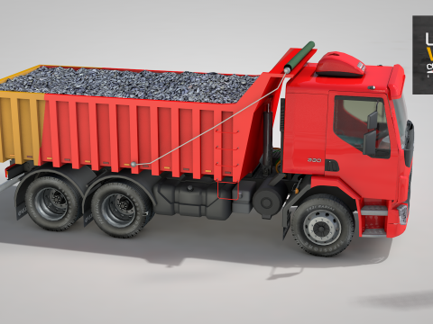 Construction Dump Truck 3D-Modell