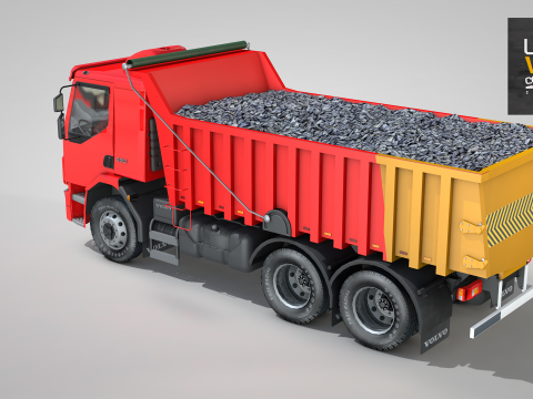 Construction Dump Truck 3D-Modell