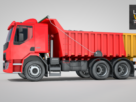 Construction Dump Truck 3D-Modell