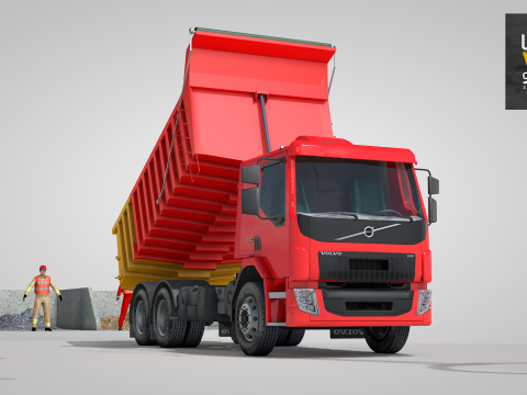 Construction Dump Truck 3D-Modell