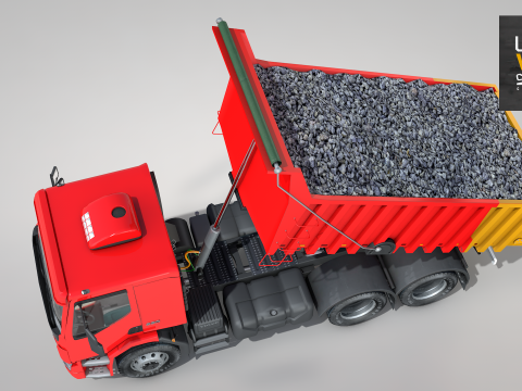 Construction Dump Truck 3D-Modell