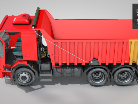 Construction Dump Truck 3D-Modell
