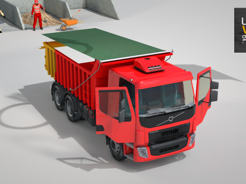 Construction Dump Truck 3D-Modell