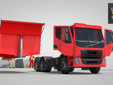 Construction Dump Truck 3D Model