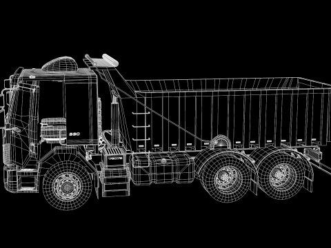 Construction Dump Truck 3D-Modell