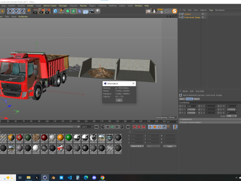 Construction Dump Truck 3D-Modell