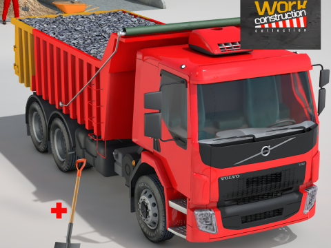 Construction Dump Truck 3D-Modell