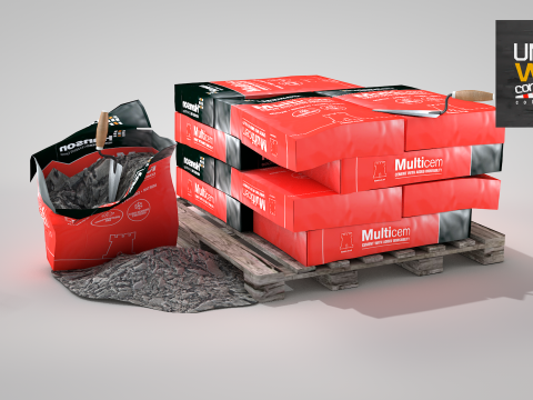 Construction - Cement Bags in Use Modelo 3D