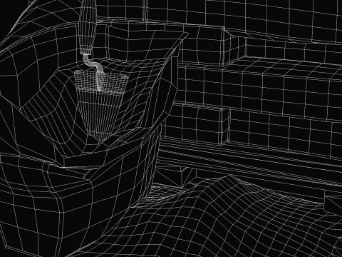 Construction - Cement Bags in Use 3D Model