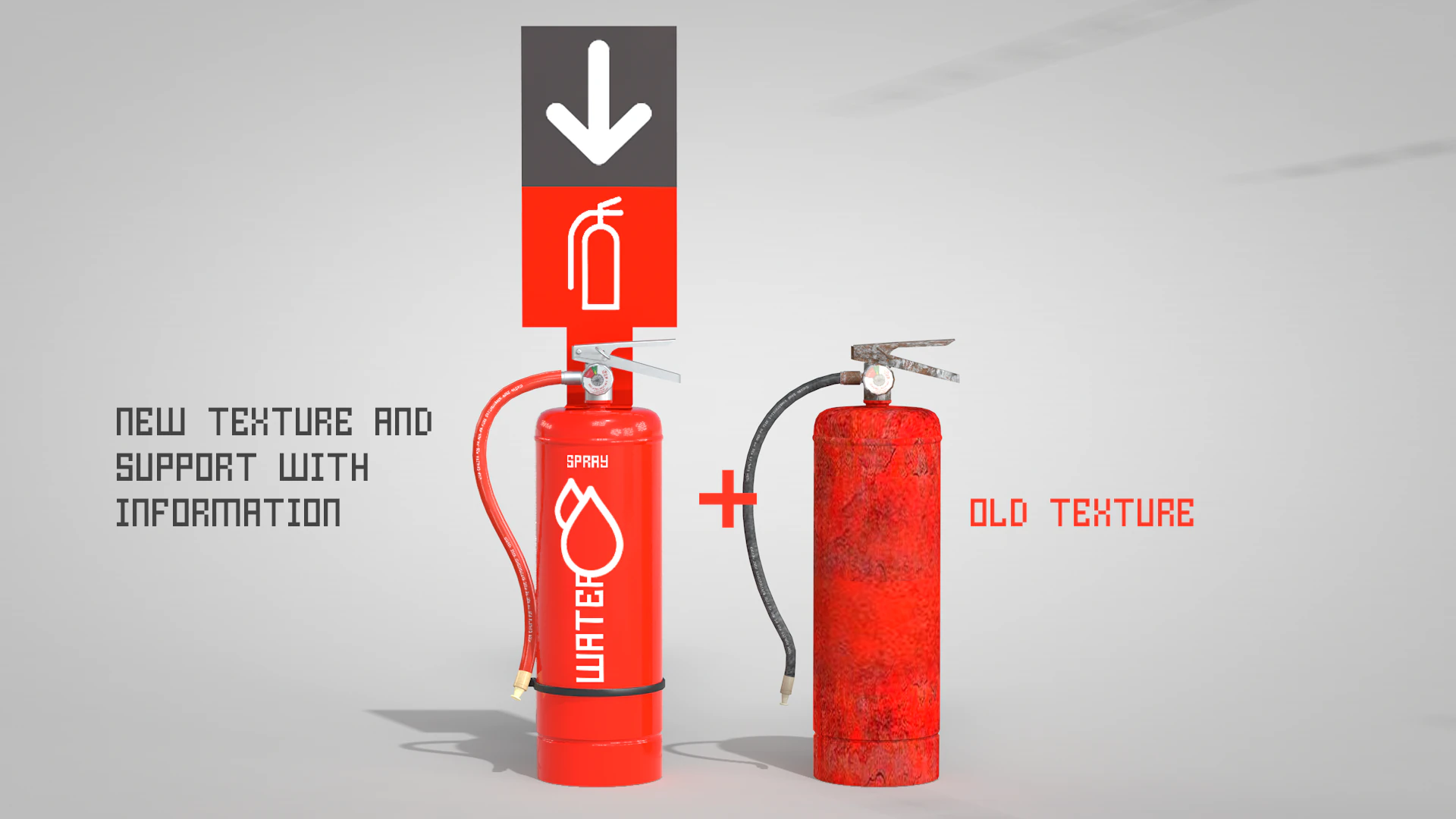 Extinguisher Water New 3D Model .c4d .max .obj .3ds .fbx .stl .blend 
