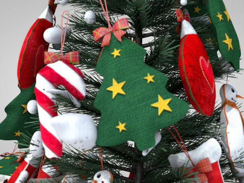 Christmas Felt Decoration Bag 3D Model