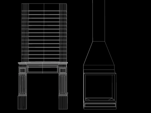 Cheminée et décoration de Noël Modèle 3D