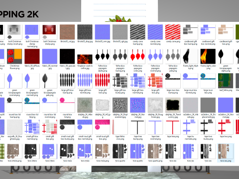 Cheminée et décoration de Noël Modèle 3D