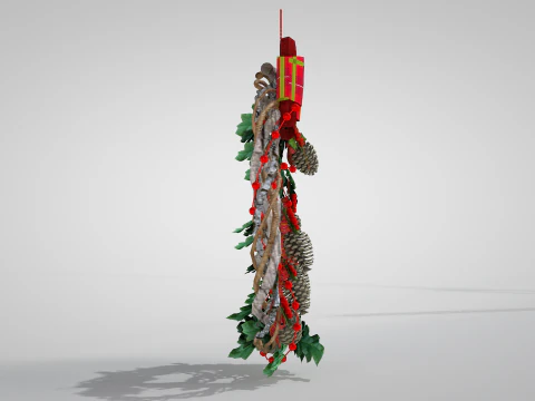 Christmas Wreath - Dried Pine Branches 3D Model