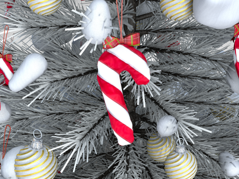 Puf y almohada Christmas Lollipop Modelo 3D