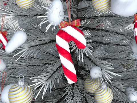 Christmas Lollipop Pouf and Pillow 3D Model