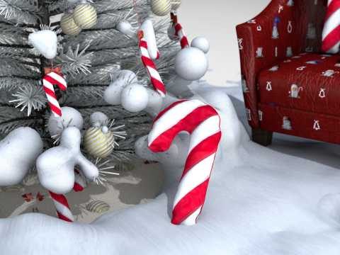 Puf y almohada Christmas Lollipop Modelo 3D