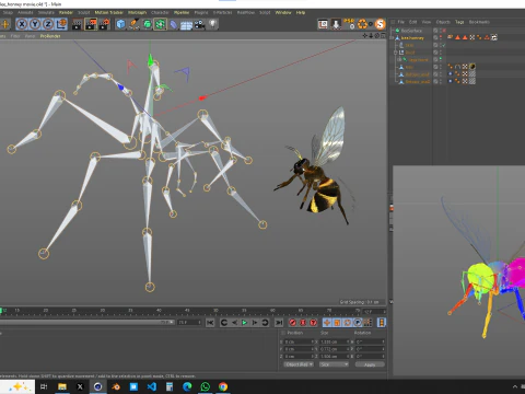 Bee Honey Movie 3D Model