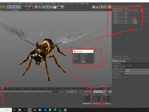 Bee Honey Movie 3D Model