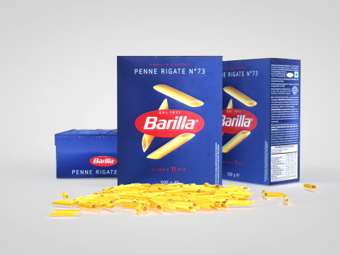 Pudełko na makaron Barilla 500g Model 3D