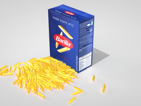 Barilla 500g Pasta Box 3D Model