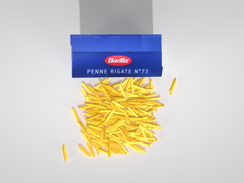 Barilla 500g Pasta Box 3D Model