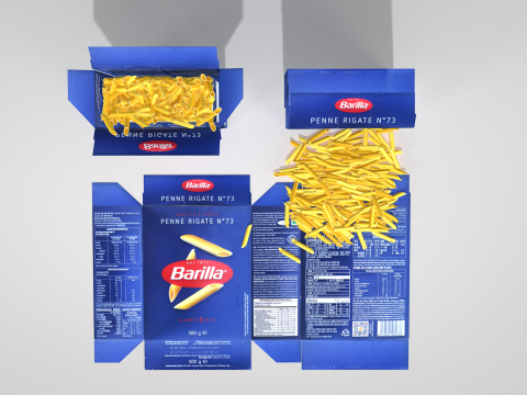 Barilla 500g Pasta Box 3D Model