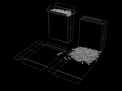 Barilla 500g Pasta Box 3D Model