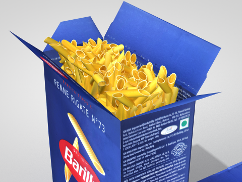 Barilla 500g Pasta Box 3D Model
