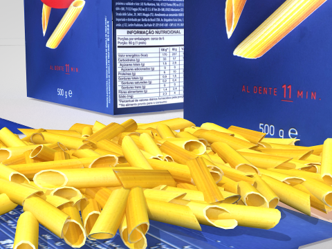 Barilla 500g Pasta Box 3D Model