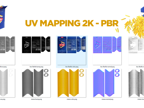 Barilla 500g Pasta Box 3D Model