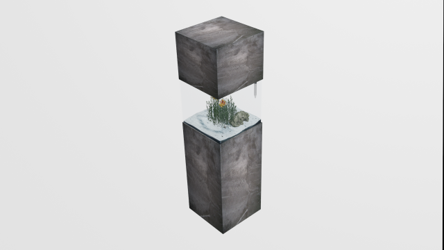 aquarium in the style of minimalism low-poly 3D Модель .c4d .max .obj .3ds .fbx .stl .blend 