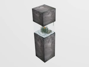 aquarium in de stijl van minimalisme low-poly 3D Model