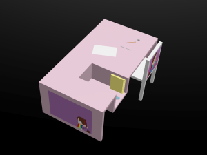 childrens table gravity falls low-poly 3D Model