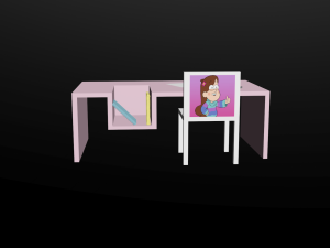 childrens table gravity falls low-poly 3D Model