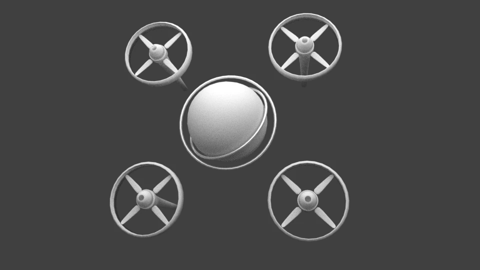 Helicopter 3D Model .c4d .max .obj .3ds .fbx .stl .blend